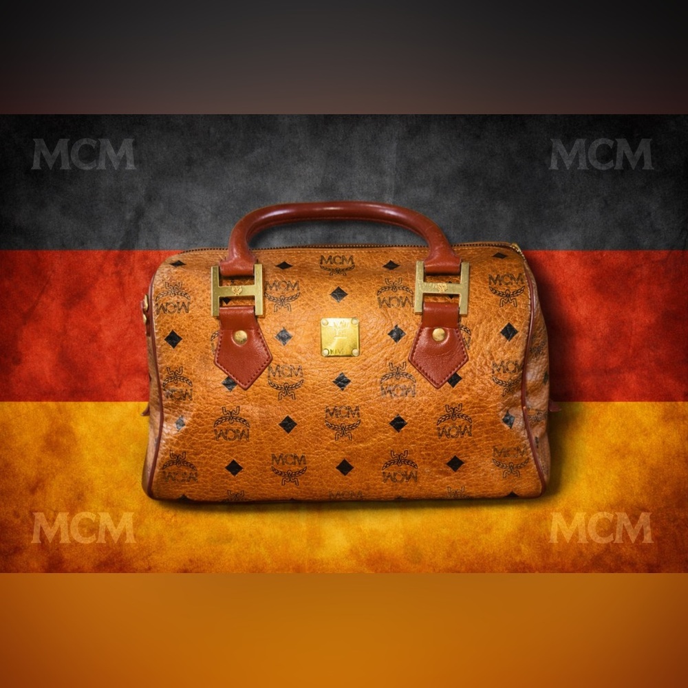✨German MCM Cognac Visetos Satchel Bag | Vintage